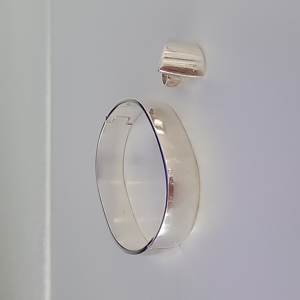 9.25 Sterling Silver Bracelet and Ring. Handmade in New Zealand.